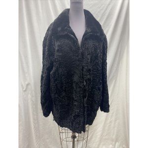 persian lamb section jacket ranch mink collar (99019)